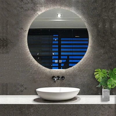 Image of Acezanble Round Backlit LED Bathroom Mirror with 3 Colour Lights 100cm Illuminated Wall Mounted Demister Memory Function Dimmable Brightness