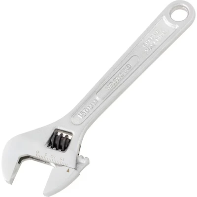 Image of Yamoto Adjustable Spanner, Chrome Vanadium Steel, 6in./150mm Length, 20mm Jaw Capacity