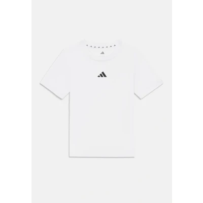 Image of adidas Unisex Kids Train Essentials Logo Regular Fit T Shirt Junior, White/Black, 7 8 Years