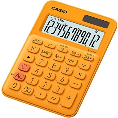 Image of Casio CALCULATRICE DE Bureau MS 20UC RG, Orange 2.3 x 10.5 14.95 cm 20 UC RG
