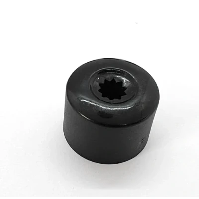 Image of Partsdealers Wheel Nut Covers Durable Bolt Caps (1, Glossy Black, 17mm VW HEX)