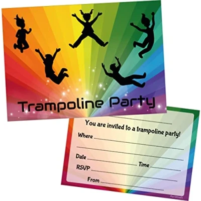 Image of 12 x Trampoline Party Birthday Invitations (Invitations Only)