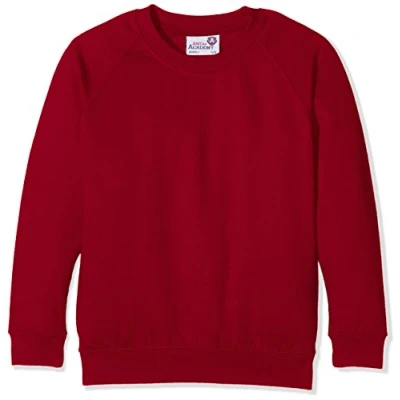 Image of AWDis Boy&#039;s Kids Academy Raglan Sweatshirt School Top, Red (Academy Claret), 11 12 Years (Manufacturer Size:X Large)
