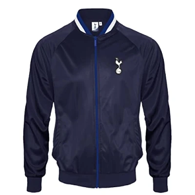 Image of Tottenham Hotspur FC Official Gift Mens Retro Track Top Jacket Navy Large