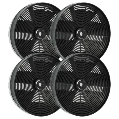 Image of vhbw 4 x Activated Carbon Filters Compatible with Alno AEF3290A 94264093000, AEF3270N 94242035600 Cooker Hood 17.3 cm, Mesh Cover