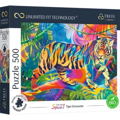 Image of Trefl 500 el. Color Splash: Tiger Encounter [PUZZLE]