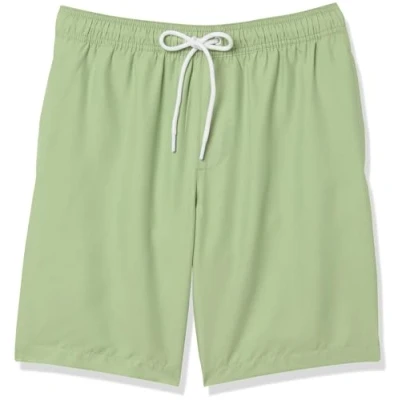 Image of Amazon Essentials Men&#039;s 9&quot; Relaxed Fit Quick Dry Swim Trunk Discontinued Colours, Sage Green, M