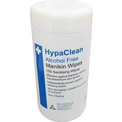Image of HypaClean Manikin Training Wipes Alcohol Free (Tub of 150)