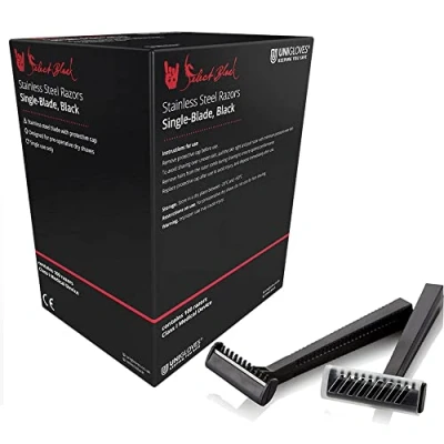 Image of Unigloves Select Disposable Tattoo Black Razors (100)