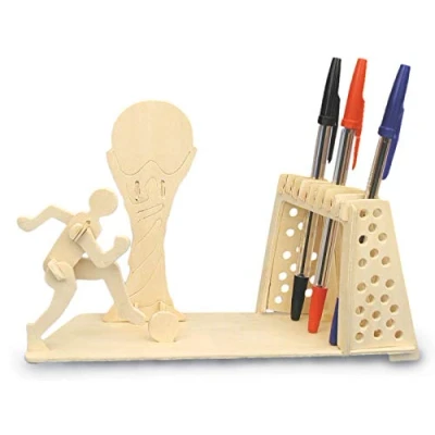 Image of Quay Football Pen Holder Woodcraft Construction Kit FSC