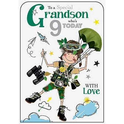 Image of Grandson 9th Birthday Card