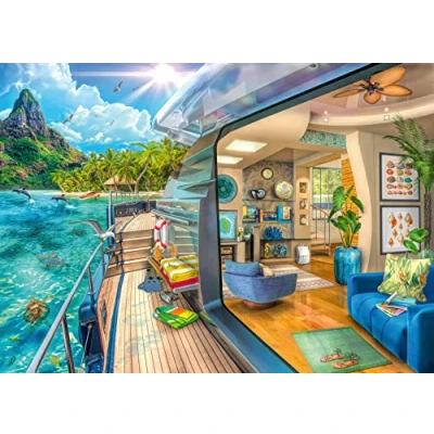 Image of Ravensburger 040055561694 16948 Coastal Ocean, Lake Fish Puzzles, Azul, único