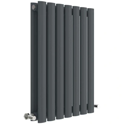 Image of Nuie HLA37D Revive Modern Home Wall Mount Designer Horizontal Double Panel Radiator, 600mm x 412mm 78mm, Anthracite