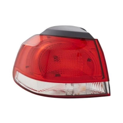 Image of 5K0945095N Rear light HELLA 2SD 009 922 091 Left Outer section W16W, WY21W 12V red, white with bulbs bulb holder VOLKSWAGEN: GOLF 6
