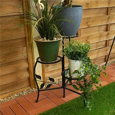 Image of Electrovision Bestfor Buying 3 Tier Metal Plant Stand, Indoor/Outdoor