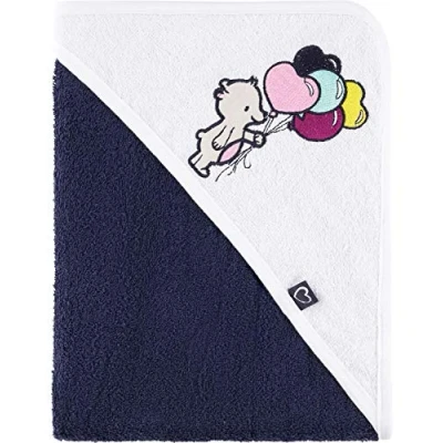 Image of Be Mammy Baby Hooded Towel Made of Cotton Oeko Tex Standard 100 39.37in x BE20 240 (Dark Blue Bear)