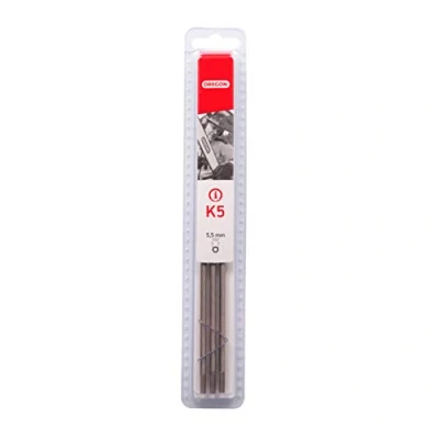 Image of OREGON 7/32 Inch (5.5 mm) Chainsaw Chain Sharpening Round Files to Sharpen 3/8 , .404 Saw Chains, 3 Pack (Q70507C)