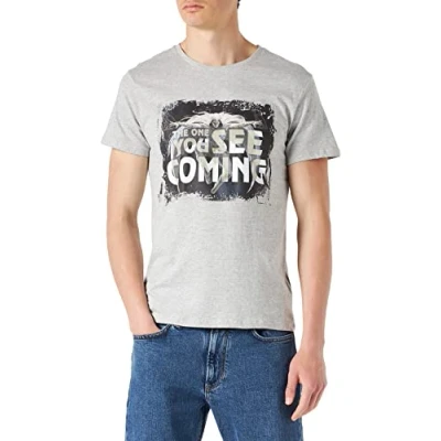 Image of Marvel Men&#039;s Memooknts007 T Shirt, Melange Grey, S