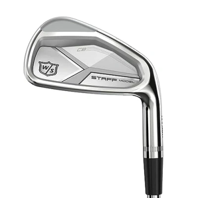 Image of Wilson Staff Golf Clubs Iron Set, Model CB, 4 PW, R Flex, For Right Handers, Steel Shaft, 7 Clubs, Silver, WGR200035R