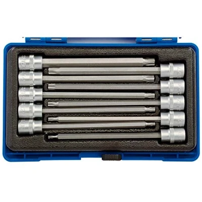 Image of Draper TX STAR� Long Socket Bit Set, 3/8&quot; Sq. Dr., 150mm (10 Piece)