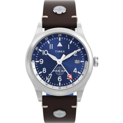 Image of Timex Men&#039;s Analogue Quartz Watch with Leather Strap TW2W97300