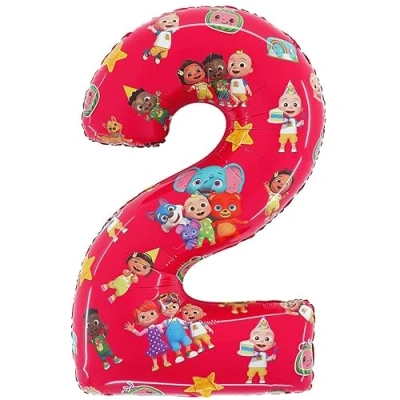 Image of Toyland® 27 Inch Cocomelon Number Foil Balloon Kids Party Balloons 1 2 Available