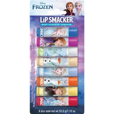 Image of Lip Smacker Disney&#039;s Frozen Party Pack, Colorful Inspired 8 piece Giftset Including Safe to Use Flavoured Balms for Kids, Natural Finish
