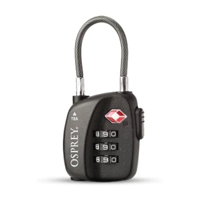 Image of Osprey TSA 3 Dial Cable Lock Black Snowboard tool