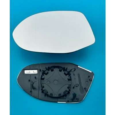 Image of Fits to Audi A7 2010 2018 Convex Wing Mirror Heated Base Left Hand (UK Passenger Side)