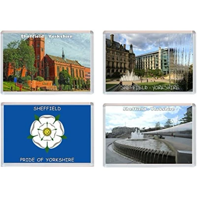 Image of Sheffield Yorkshire 4 PACK Jumbo Fridge Magnet/Magnets