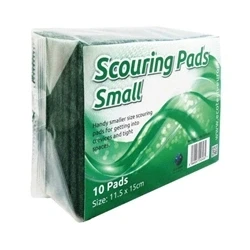 Image of Economy Scourer Flat 150x115mm Green (Pack of 10) VOW/SC.01/10