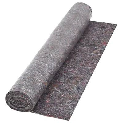 Image of vidaXL Non Slip Painter Fleece, 50m, Water Resistant Protective Floor Covering, Ideal for Renovation, Gray, Nonwoven Fabric Protects from Dust &amp; Spills, 180 g/m²
