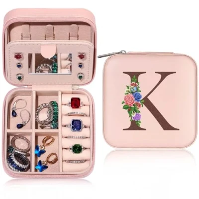 Image of TINGN Girls Jewellery Box,Teenage Gifts, Travel Box, Organiser, Case, Personalised Box K