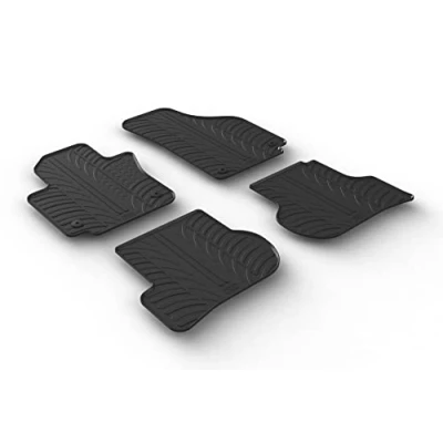 Image of Gledring GL 0312 Rubber car mats set (T profile 4 pieces + mounting clips)