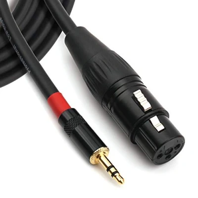 Image of NANYI 3.5mm (1/8 Inch) TRS Stereo Male to XLR Female Interconnect audio microphone Cable, Suitable for ipod, Mobile phone, active speakers, stage, DJ, studio console, 1.5M (5FT)