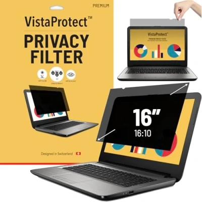 Image of VistaProtect Premium Privacy Filter &amp; Anti Blue Light Screen Protector for Laptop Computers (16&quot; inches 16:10)
