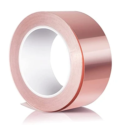 Image of Copper Tape 30 m x 50 mm, NC Self Adhesive EMI Shielding Tape, Snail Protection, Electrical Repair, Thin, Water Resistant, Adhering, Strong, No Residue, Metal Compatible, Tapes