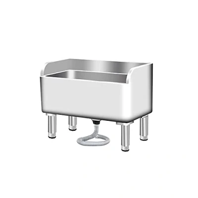 Image of ZJGFCB Floor Mop Sink,Outdoor Slop Sinks,Stainless Steel Service Basin,Household Laundry Sink,Small Pet Sink,Sink Basin,Utility Tub Bucket,Laundry Room Sink,Commercial Kitchen Sink