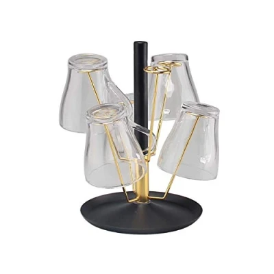 Image of Ever Rich ® 6 Cup Mug Glass Holder Rack/Cups Drying Rack Stand