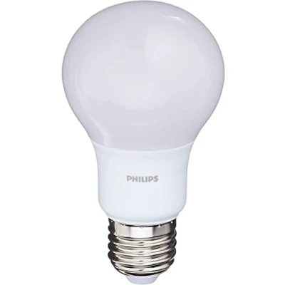 Image of Philips LED E27 Edison Screw Warm Bulb, Frosted, 8 W (60 W) White Light