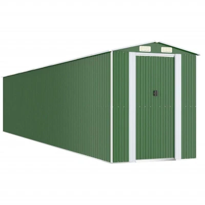 Image of vidaXL Garden Shed Green 192x1021x223 cm Galvanised Steel