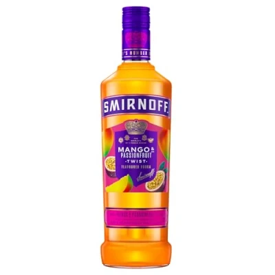Image of Smirnoff Mango &amp; Passionfruit Twist Flavoured Vodka 37.5% vol 70cl No. 21 Infused with Tropical Fruity Flavours Enjoy Neat Mixed Drink or in Cocktails