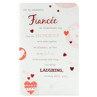 Image of UK Greetings Valentine&#039;s Day Card for Fiancée Loving Design