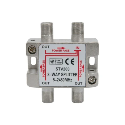Image of 3 Way Satellite Metal F Type Splitter 5 2250MHz