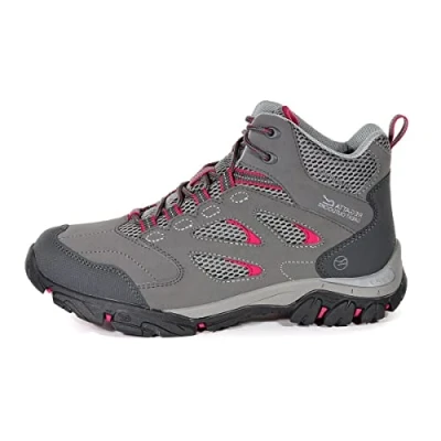 Image of Regatta Women&#039;s Holcombe Iep Mid High Rise Hiking Boots, Grey, 6 UK