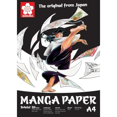 Image of Sakura Manga Paper pad 29.7 x 21 cm (A4), 250 g, 20 Sheets (99MANPADA4)
