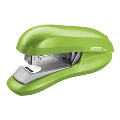 Image of Rapid F30 Fashion Half Strip Stapler, 30 Sheet Capacity, Flat Clinch Stapling, Ergonomic Design, Light Green, 5000356