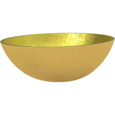 Image of vidaXL Basin Glass 50x37x14 cm Gold