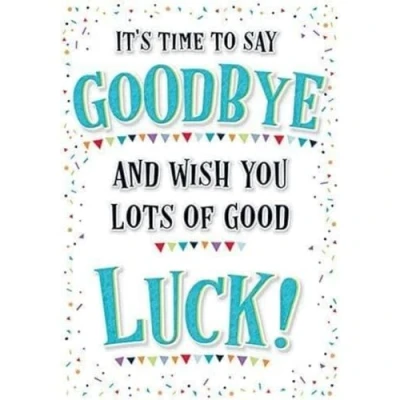 Image of Piccadilly Greetings Modern Goodbye &amp; Goodluck Card 7 x 5 inches, A11850
