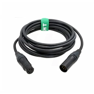 Image of HangTon XLR 4 Pin Power Supply Cable Male to Female 3 Meter for Block Battery Sony Canon Blackmagic Camera Monitor Recorder Mixer